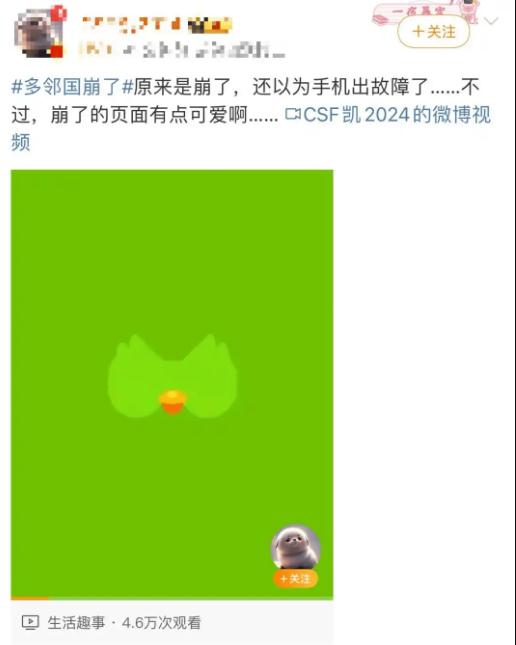 多邻国崩了