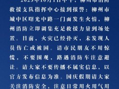 广西柳州一临街门面起火 消防通报 火灾已扑灭无伤亡【热搜】
