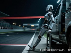 机器人冲线后坐车休息脚搭车架上 傲娇姿态引围观[热点]