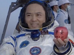 张陆带回了一个写着平安的苹果 祝福航天事业[热点]
